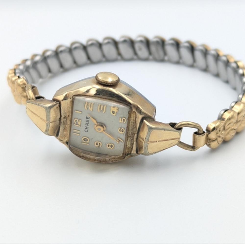 Vintage Chase 10k gold filled top wind up watch (not working) - Picture 4 of 4